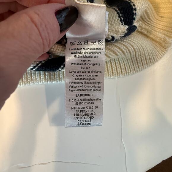 La Redoute Breton Stripe Sweater Dress Recycled Wool Nautical XL Scandi Girl - Picture 5 of 9